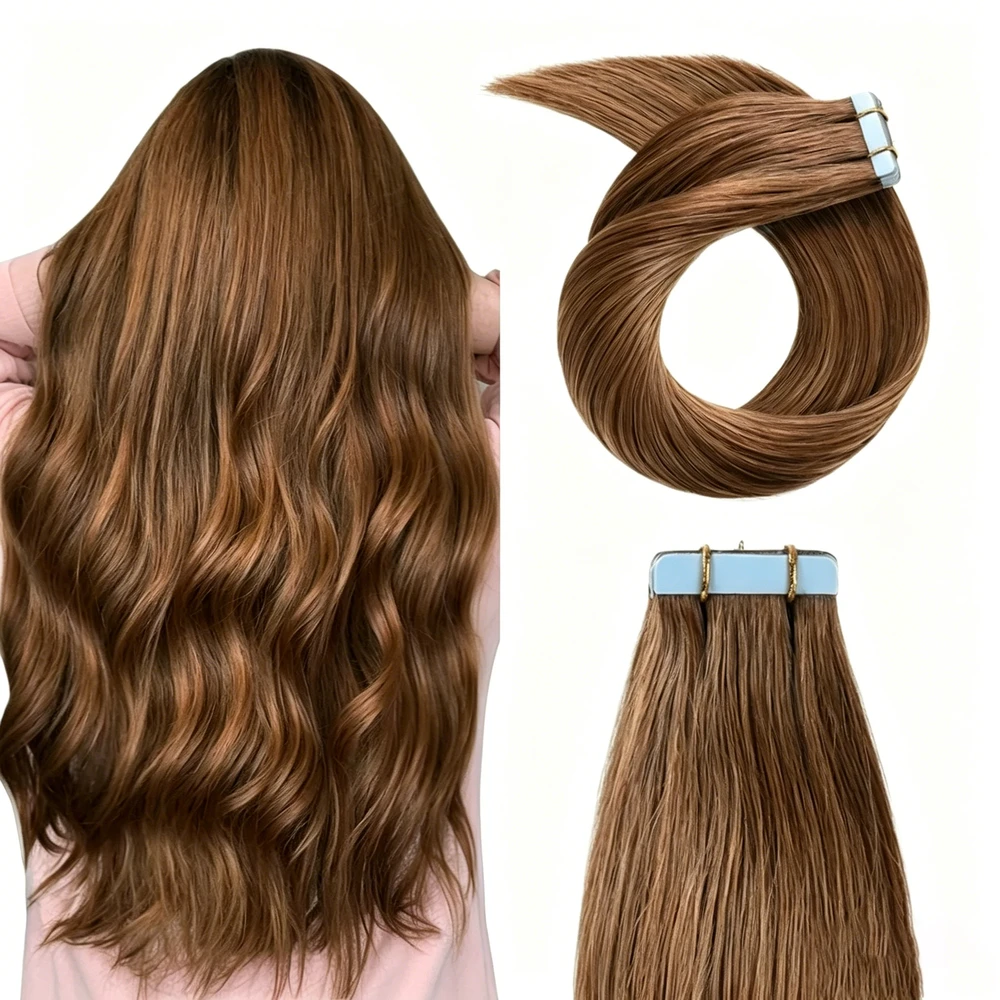 Tape In Extensions European & American Style Invisible Seamless Real Human Hair